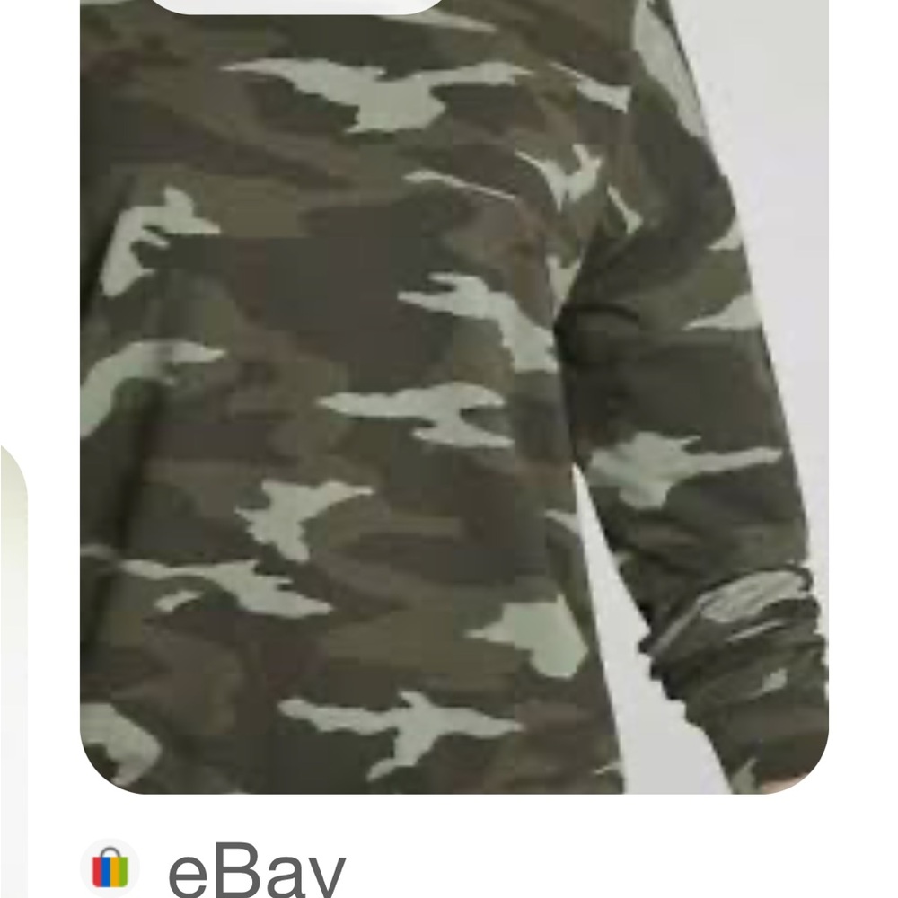 Athleta Gray Camouflage Crewneck Top